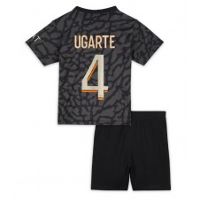 Paris Saint-Germain Manuel Ugarte #4 Tredjedraktsett Barn 2023-24 Kortermet (+ korte bukser)